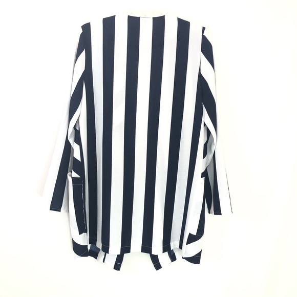 Elodie M Striped Open Front Fly Away Jacket - Picture 2 of 3